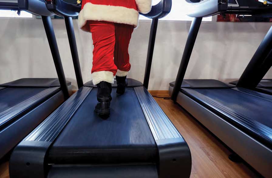 Santa on a treadmill