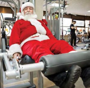 Santa clause exercising
