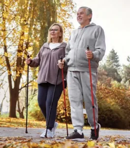 couple walking outdoors