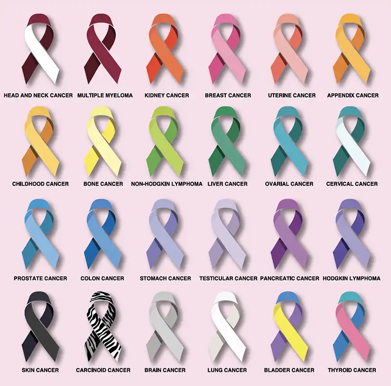 a variety of ribbons