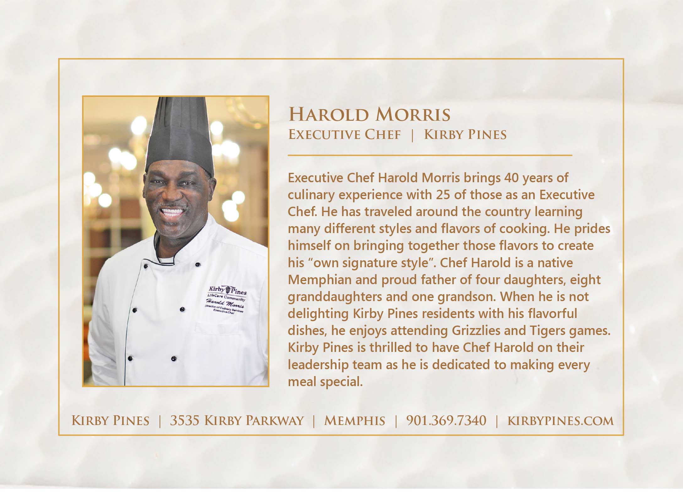 Harold Morris, executive chef