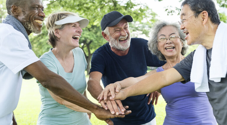 Group of seniors exercising together in Memphis, TN.