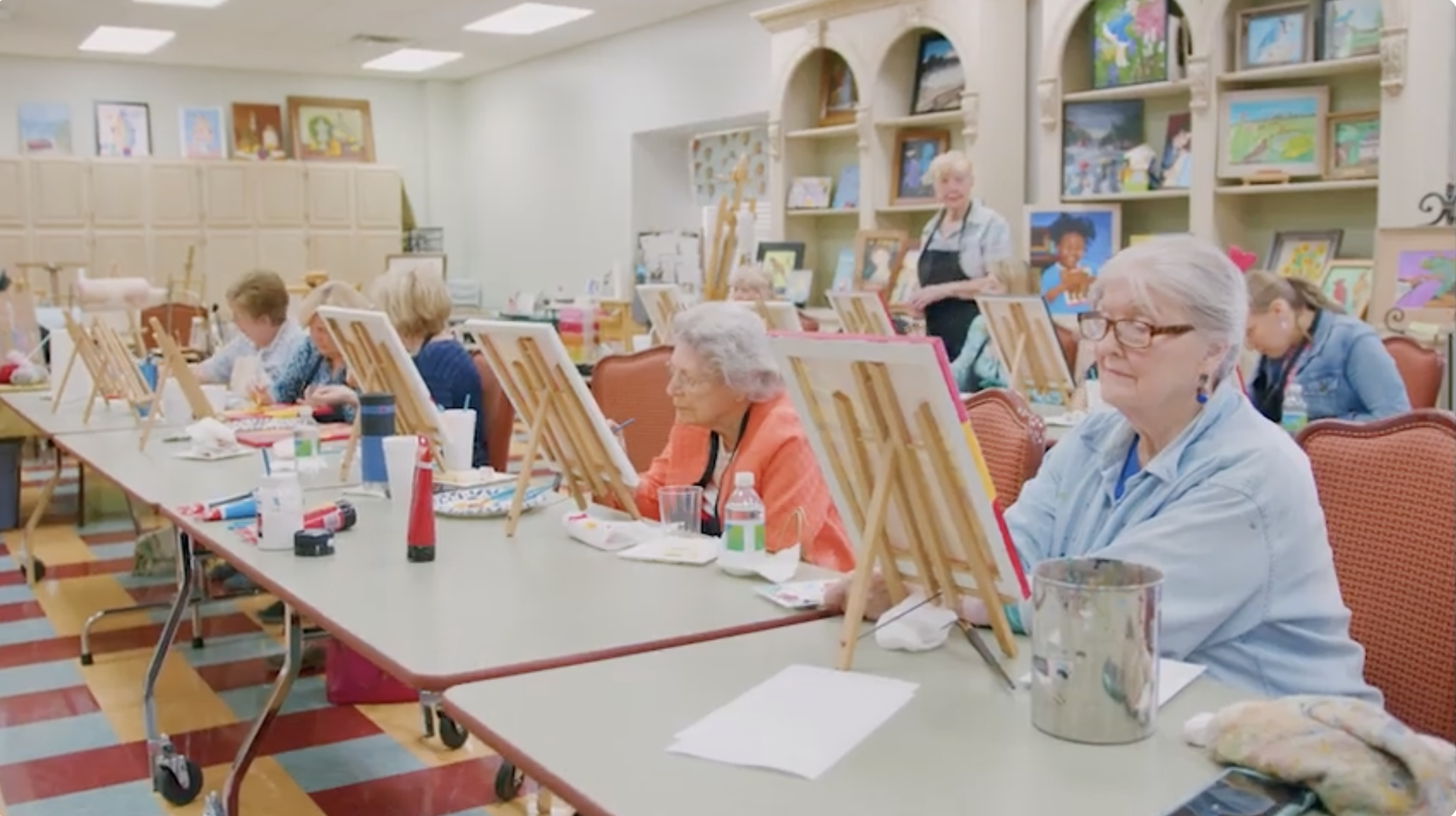 Community paint class at Kirby Pines